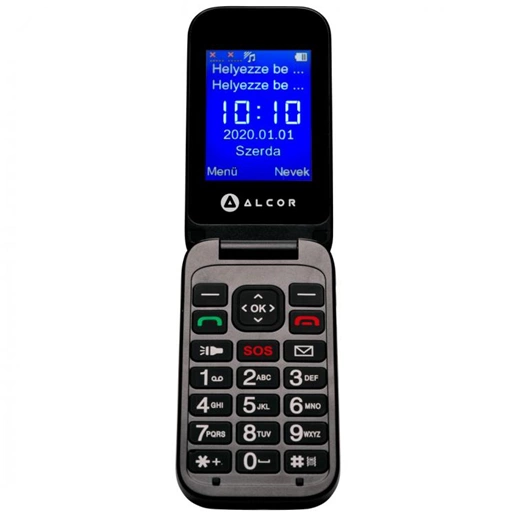 Alcor Handy D mobiltelefon, fekete