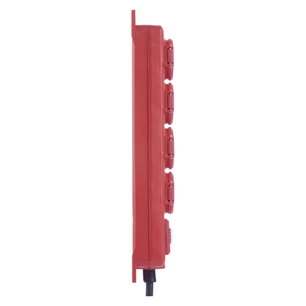 Emos P14251 hosszabbító 5 m / 4 aljzat / kapcsolós / fekete-piros / gumi-neoprén / 1,5 mm2