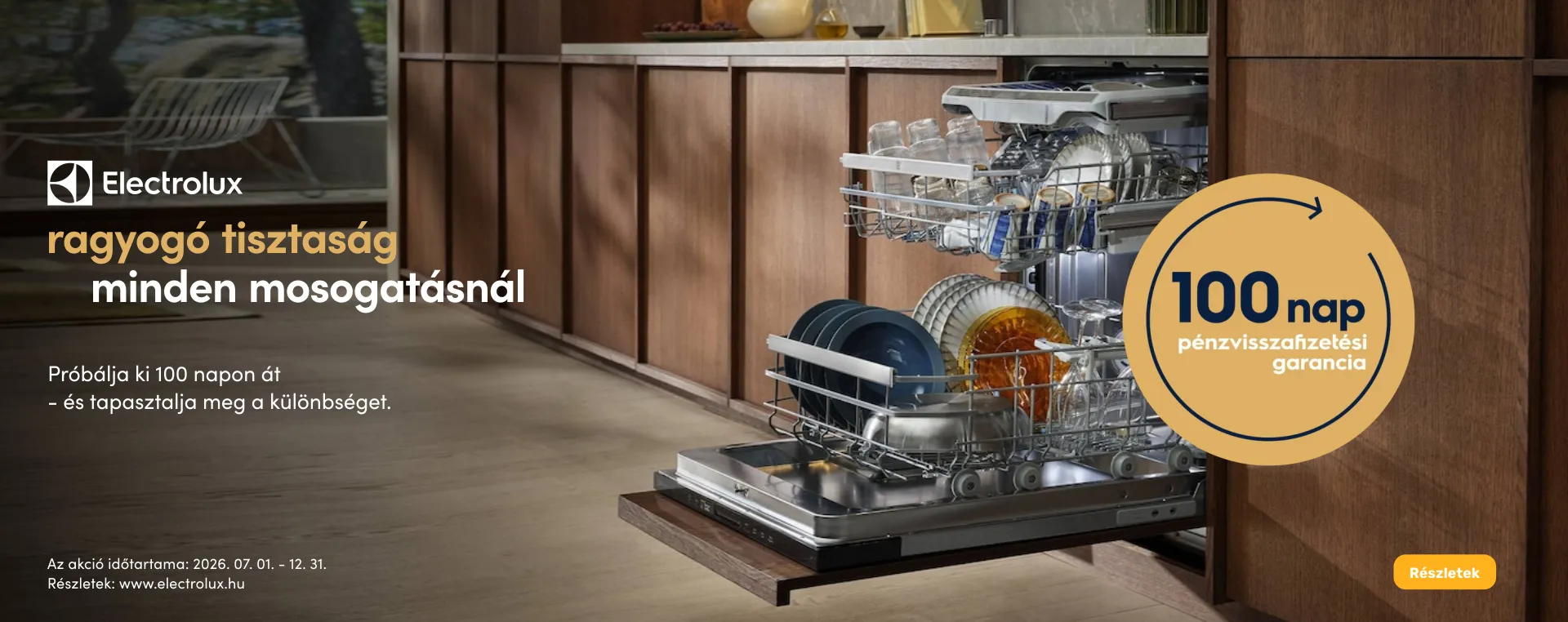 Electrolux mosogatógépek 100 napos pénzvisszafizetési garanciával | eBolt