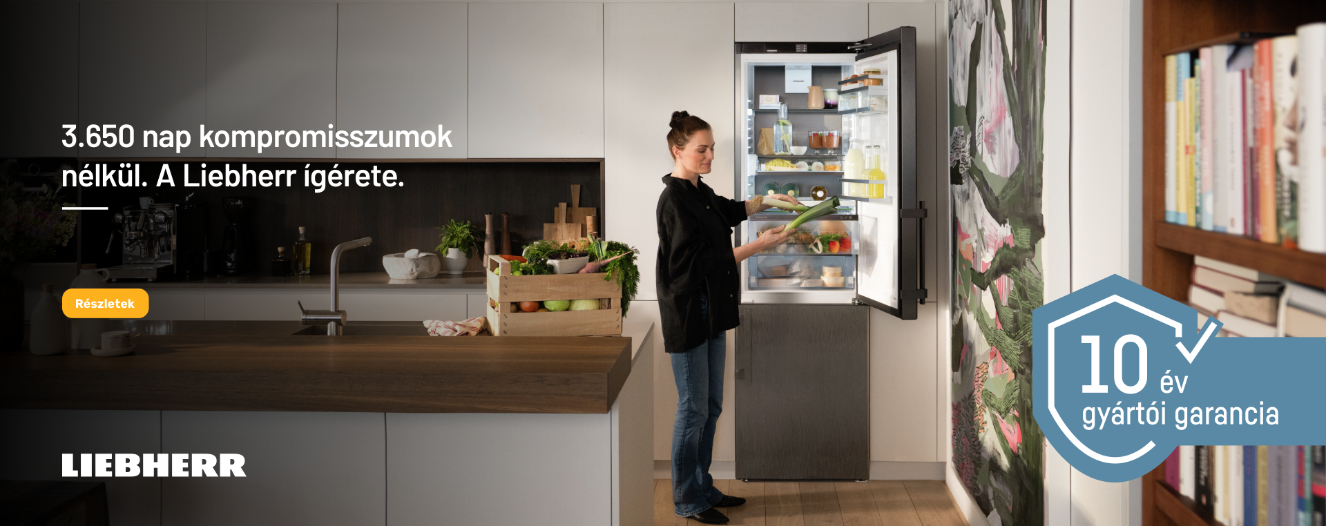10 éves gyártói garancia Liebherr hűtőgépekre