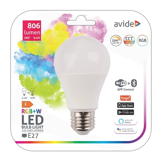 Avide ASG27RGBW-9.4W-WIBLE smart LED izzó