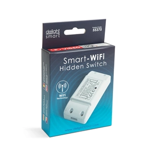 Delight Smart 55375 Wi-Fi-s rejtett kapcsoló, 90-250V, 16A, Amazon Alexa, Google Home, IFTTT kompatibilitás