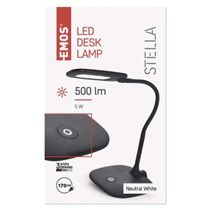 Emos Z7602B "Stella" LED asztali lámpa, fekete