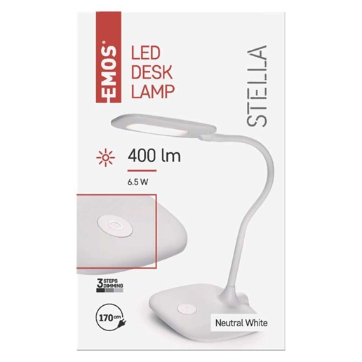 Emos Z7602W "Stella" LED asztali lámpa, fehér