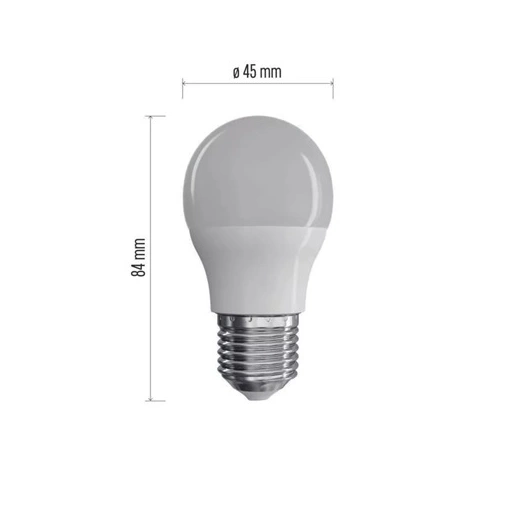 Emos ZQ1131 LED izzó Classic Mini Globe / E27 / 7,3 W (60 W) / 806 lm / természetes fehér