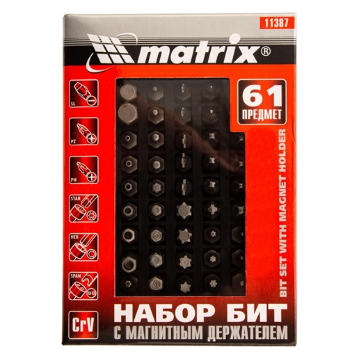 MTX 113879 bitfejkészlet mágneses tartóval 61 elem