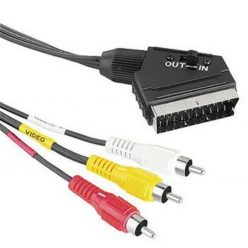   Hama 43178 összekötő kábel st av összekötőkábel scart-3RCA BE/KI 2,0M