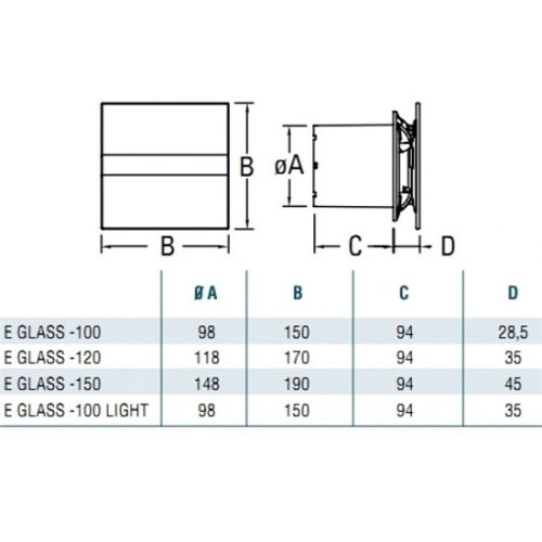 Cata E-100 GSTH Szellőztető ventilátor