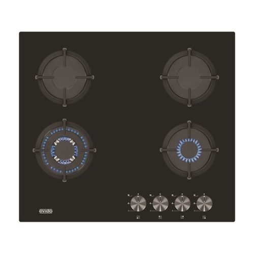 EVIDO MURANO fekete beépíthető üveg gázfőzőlap