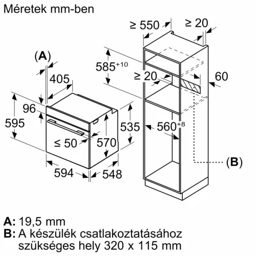Bosch HBA573EB0 Serie | 4 Beépíthető sütő