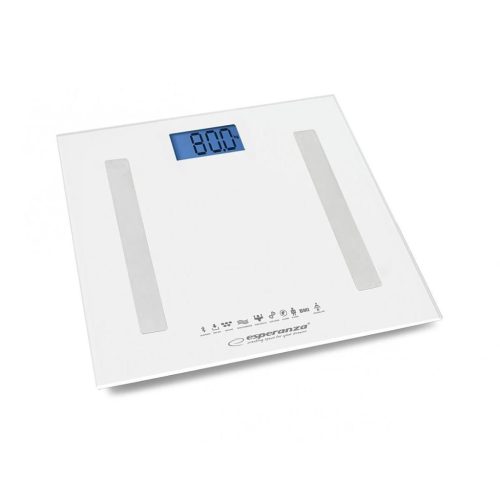Esperanza B.FIT 8 in1 Bluetooth fürdőszoba mérleg, fehér EBS016W