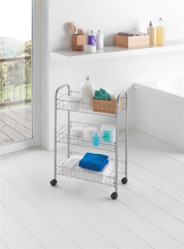 Metaltex MX340103 Lugano 3 polcos gurulós tároló