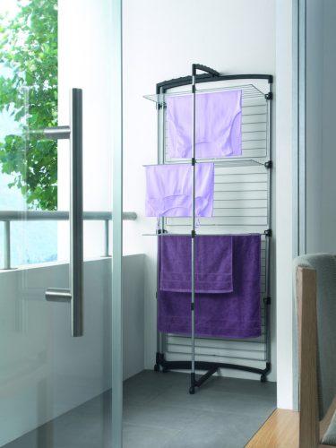 Metaltex MX405774 Faro plusz 4 szintes gurulós ruhaszárító állvány, ingakasztóval