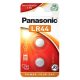 Panasonic LR44EL/2B alkáli gombelem 2db/bliszter