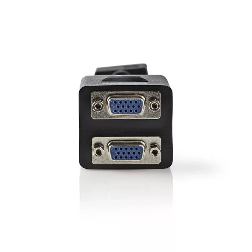 Nedis CCGP59120BK02 VGA kábel | VGA-dugasz - 2 db VGA-aljzat | 0,2 m | fekete