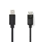 Nedis CCGP37400BK20 Mini DisplayPort - DisplayPort Kábel | Mini DisplayPort-dugasz - DisplayPort-dugasz | 2,0 m | Fekete