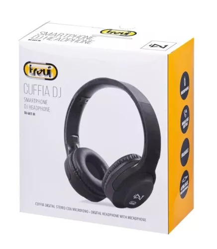 Trevi DJ 601M mikrofonos fejhallgató, fekete