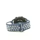 Mybandz 22SKU508 lélegző szilikon óraszíj / kék-fehér / 22mm