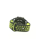 Mybandz 22SKU2098 lélegző szilikon óraszíj / fekete-zöld / 22mm
