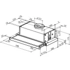 Faber FLEXA NG GLASS LUX BK A60 beépíthető páraelszívó