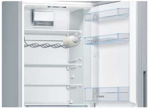 Bosch KGV36VLEAS Serie 4 szabadonálló, alulfagyasztós hűtő-fagyasztó kombináció 186 x 60 cm nemesacél kinézet