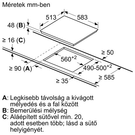 Bosch PKE645BA2E Serie 4 beépíthető üvegkerámia főzőlap