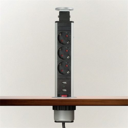 Delight 20430BU rejtett elosztó 3-AS USB-VEL