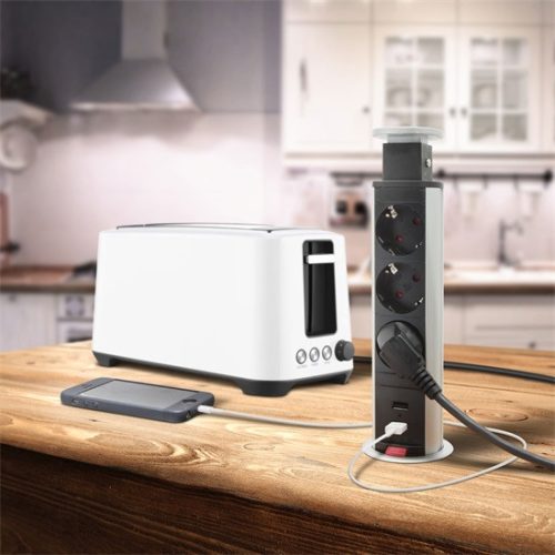 Delight 20430BU rejtett elosztó 3-AS USB-VEL