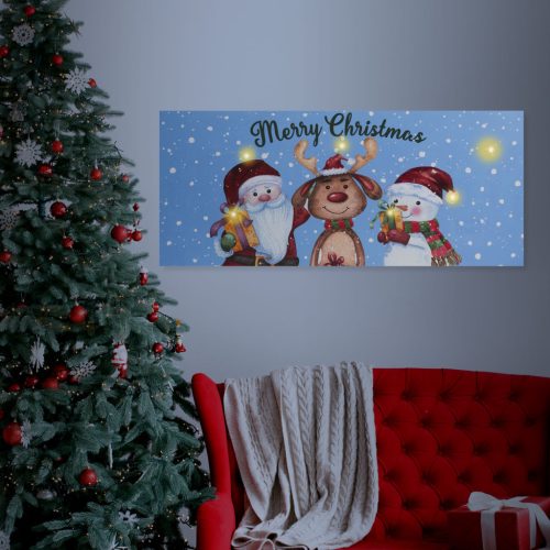 Family Christmas 58464 LED fali kép 70 X 30 CM