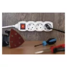 Emos P1625R hosszabbító 5 m / 6 aljzat / kapcsolós / fehér / PVC / 1,5 mm2