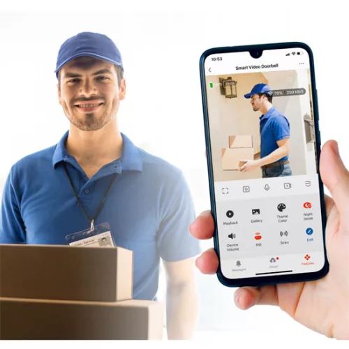 Delight Smart 55386WH Smart Wi-Fi-s videó kaputelefon szett – akkumulátoros