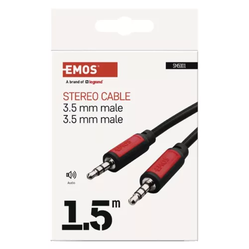Emos SM5001 jack kábel 3.5mm ST dugó-3.5mm ST dugó 1.5m