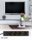 Home by Somogyi NVT 4K/BK túlfeszültségvédett hálózati elosztó, 1,5 méter, fekete szín