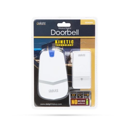 Delight 55342WH elem és vezeték nélküli csengő