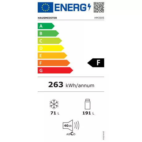 Hausmeister HM3505 alulfagyasztós hűtőszekrény