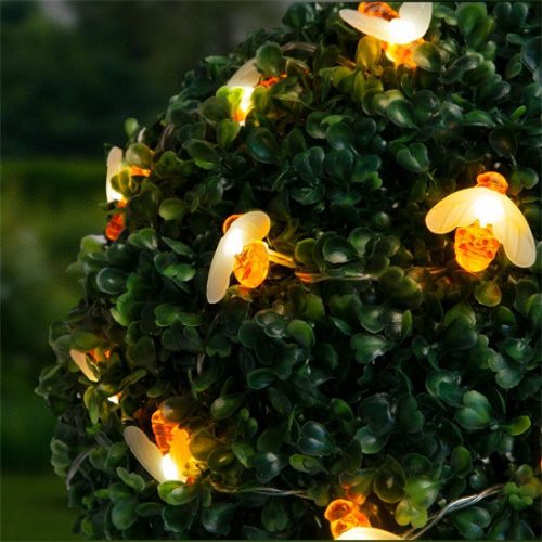 Family Decor 58220 szolár LED fényfüzér, méhecskés