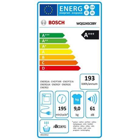 Bosch WQG245C0BY hőszivattyús szárítógép