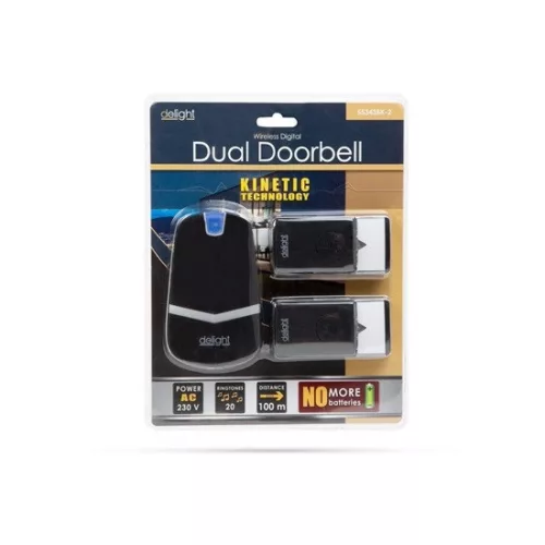 Delight 55343BK-2 vezeték nélküli csengő