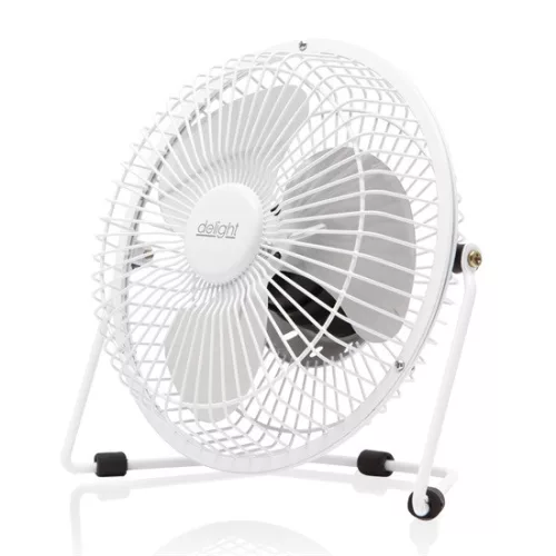 Delight 51110WH USB mini ventilátor, fehér 18cm