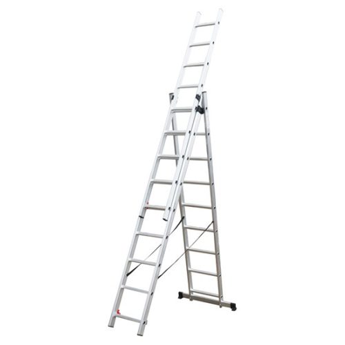 Fieldmann FZZ 4309 háromrészes univerzális alumínium létra, 3x9 fokos