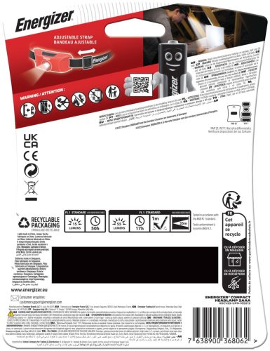 Energizer COMPACT 1LED + 2XAAA fejlámpa