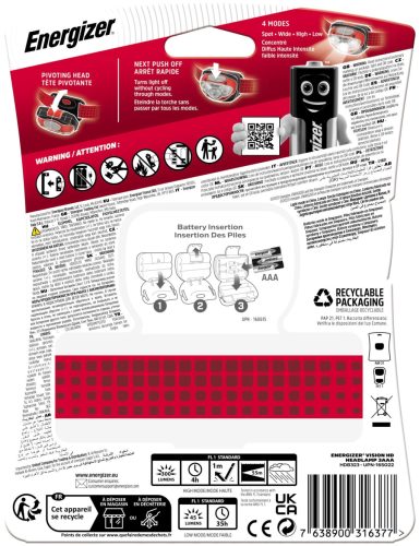 Energizer VISION HD FEJLÁMPA