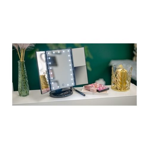 Humanas HS ML04 FEKETE sminktükör LED világítással