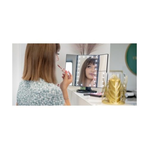 Humanas HS ML04 FEKETE sminktükör LED világítással