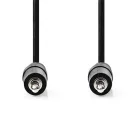 Nedis CAGL22000BK10 audo kábel, 1 méter, 3,5 mm-es jack csatlakozóbval