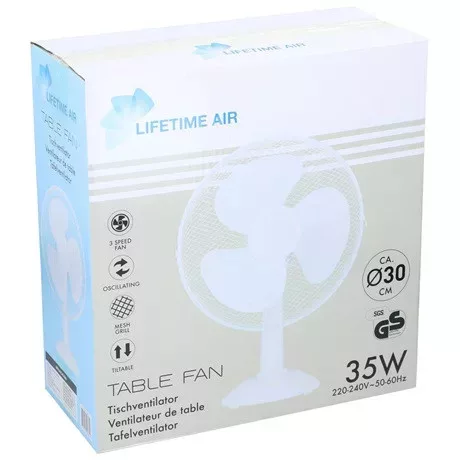 Lifetime Air 8711252503844 asztali ventilátor 30 cm
