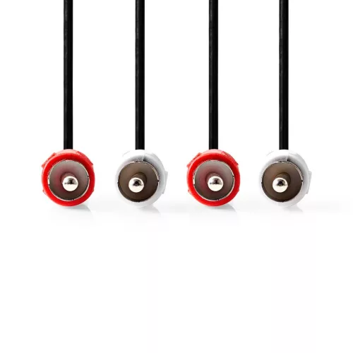 Nedis CAGL24200BK50 sztereó RCA audiokábel, 5 méter