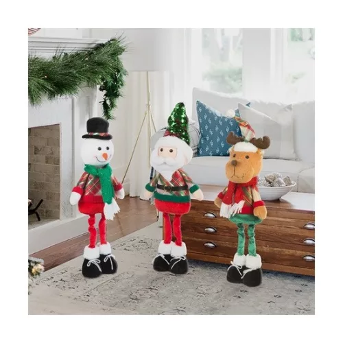 Family Christmas 58758B karácsonyi textil hóember figura 58 X 18 X 13 CM