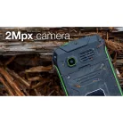Evolveo StrongPhone W4 DS mobiltelefon, vízálló, tartós, fekete-zöld
