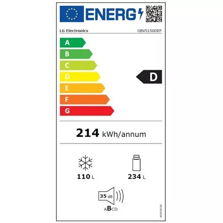 LG GBV5150DEP alulfagyasztós hűtőszekrény